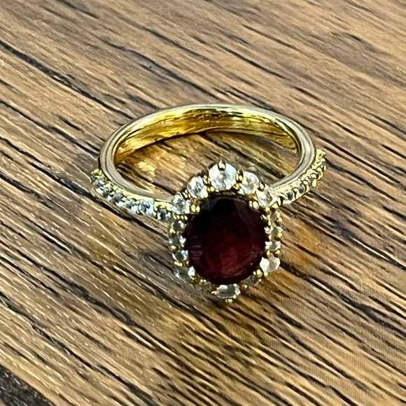 Natural Rhodolite Garnet ring - Picture 2 of 3